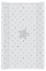 Ceba Baby Podložka přebalovací 2-hranná s pevnou deskou (50x80) Comfort Hvězdy světle šedá