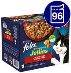 Felix SENSATIONS multipack lahodný výběr se zeleninou v želé 96x85 g