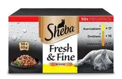 Sheba Fresh & Fine kapsičky s kuřecím, drůbežím a krocaním masem 50x 50 g 