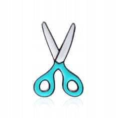 Pinets® Ozdobný špendlík bílé a modré nůžky DIY