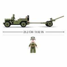Sluban Army ww2 m38-b0853 spojenecký džíp a protiletadlové