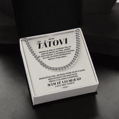 Lovilion Kubánský řetízkový náhrdelník pánsky, Dárek k Valentýnu, Valentýn 2024, Dárek na Valentýna se vzkazem "Mému tátovi" | DARIUS 