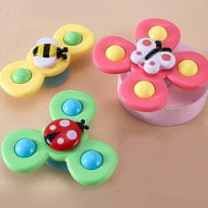 Shopdbest Spinner Toys - zábavná hrací sada s motivy zvířat - včela, motýl a kuřátko (3 v sadě)