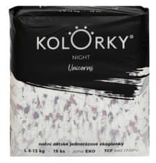 KOLORKY NIGHT - L (8-13 kg) - 19 ks - noční jednorázové eko plenky