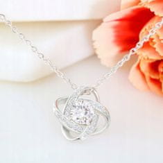 Lovilion Dámsky náhrdelník se zirkoniovými krystaly a kartička se zprávou "Mé dceři", Dárek k Valentýnu, Valentýn 2024, Dárek na Valentýna | QUINN