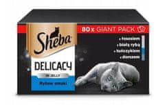 Sheba Jelly Fish kapsičky pro dospělé kočky 80x85 g