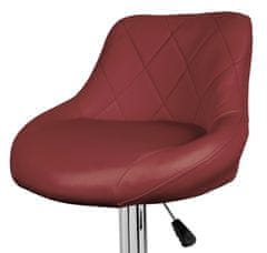 Aga 2x Barová židle Tmavě červená