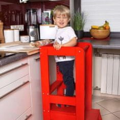 Springos Dětská kuchyňská plošina 90 cm SPRINGOS KCH01 - červená