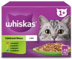Whiskas kapsičky výběrové menu v želé pro dospělé kočky 48x 85g