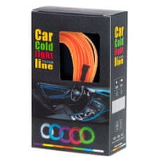Aga LED ambientní osvětlení do auta / auto USB / 12V páska 5m oranžová