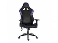 KUPŽIDLE Herní židle RACING ZK-026 — PU kůže, černá / modrá, nosnost 130 kg