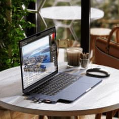 Satechi Pro Hub Slim - adaptér pro Macbook Air a Pro M1 M2, tmavě šedý