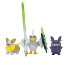 Jazwares Pokémon akční figurky Sirfetchd Morpeko a Yamper 5 - 8 cm
