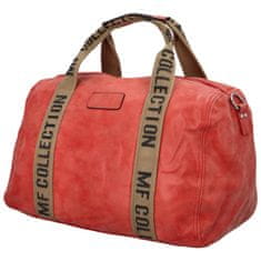MaxFly Cestovní dámská koženková kabelka Gita, červená