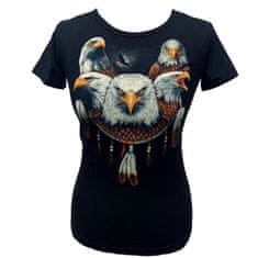Rock Eagle Dámské bavlněné tričko s HD potiskem orlů THREL03, S