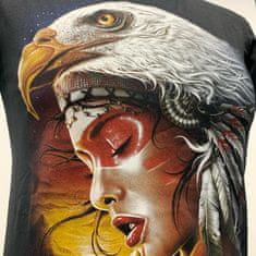 Rock Eagle Dámské bavlněné tričko s HD potiskem orlí ženy THREL04, S