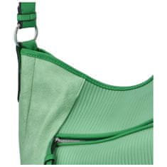 Maria C. Dámská koženková kabelka s kapsou na přední straně Anna, zelená