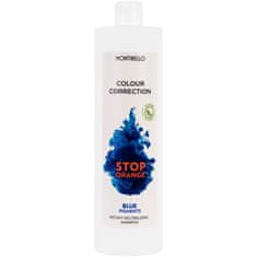 Montibello Colour Correction Stop Orange Blue Pigments veganský šampon pro barvené a zesvětlené vlasy neutralizující oranžové tóny, 300ml