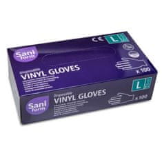 SaniForm Saniform - vinylové rukavice, bezpudrové, vel L-XL, 100ks Velikost: L