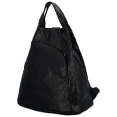 Urban Style Volnočasový stylový dámský koženkový batoh Angela, černá