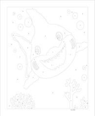 TADEKMARK Malování na plátno podle čísel plátno s rámem 40x50 baby shark žralok