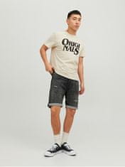 Jack&Jones Pánské kraťasy JJIRICK Regular Fit 12224129 Black Denim (Velikost M)