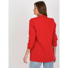 ITALY MODA Dámské sako s řasením ADELA červené DHJ-MA-7684.15P_397606 S