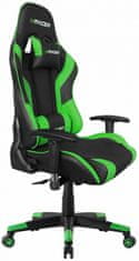Mercury Herní židle MRacer koženka, černo-zelená