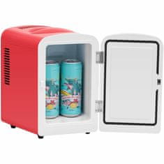 MSW Mini pokojová lednice s funkcí ohřevu 12 / 240 V 4 l - červená