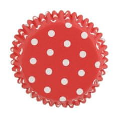 PME cukrářské košíčky s fólií - červené s puntíkem - 30ks