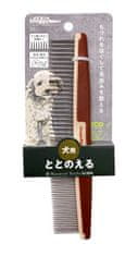 Japan Premium Rozčesávací hřeben pro kočky a psy s hustými a řídkými zoubky, šetrný k pokožce
