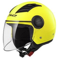 LS2 AIRFLOW skútr jet helma matná Hi-Vis-žlutá