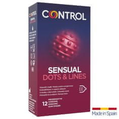 CONTROL Kondomy CONTROL Sensual Dots and Lines 12 ks