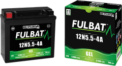 Fulbat baterie 12V, 12N5.5-4A GEL, 12V, 5.5Ah, 55A, bezúdržbová GEL technologie 135x60x130 FULBAT (aktivovaná ve výrobě) 550981