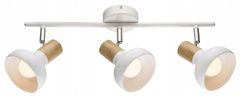 Candellux Trojitá stropní lampa Puerto bílé dřevo 3X40W E14