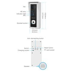 VStarcam DB6 WiFi domovní bezdrátový videozvonek