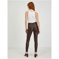 Orsay Tmavě hnědé dámské koženkové kalhoty ORSAY_319257-764000 34