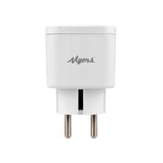 MYERS POWER Chytrá zásuvka 16A s měřením energie Smart Wifi Plug Mini 1x zástrčka/ Android/ iOS/ bílá