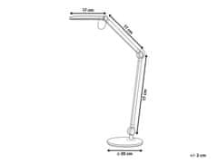Beliani Kovová stolní LED lampa černá ERIDANUS