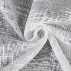 DESIGN 91 Dekorační záclona tkaná s řasící páskou - Rubi bílá 1,4 x 2,7 m
