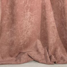 DESIGN 91 Dekorační vintage závěs s kroužky - Anisa, růžový 140 x 250 cm