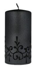 Artman Vánoční dekorativní svíčka Tiffany Cylinder Medium Black