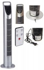 Kanlux Sloupový ventilátor s dálkovým ovládáním stříbrný 40W Venico