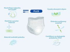 Inkontinenční kalhotky Plus 7 kapek, 14 ks Velikost: M (80-120 cm)