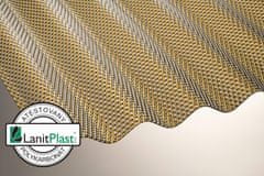 LanitPlast vlnitý polykarbonát Marlon CSE DIAMOND VL 76/18 síla 2,6 mm bronz 1,045x2,5 m