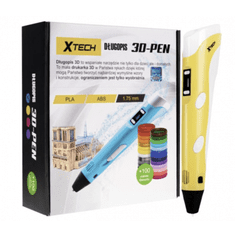 X TECH Magii Pen | 3D tiskárna | Žlutá + 100 metrů vlákna PLA