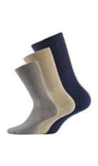 N04 bílé pánské ponožky-nekompresní lem Barva: bílá, Velikost: 42-44