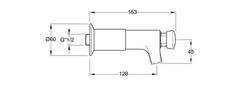 SILFRA QUIK samouzavírací prodloužený nástěnný ventil pro umyvadlo, chrom QK24051 - Silfra