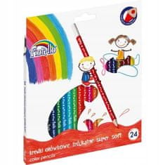 FIORELLO Trojhranné tužky 24 barev Super Soft