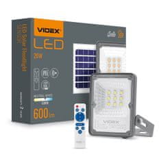VIDEX LED solární reflektor s pohybovým senzorem | 600lm
